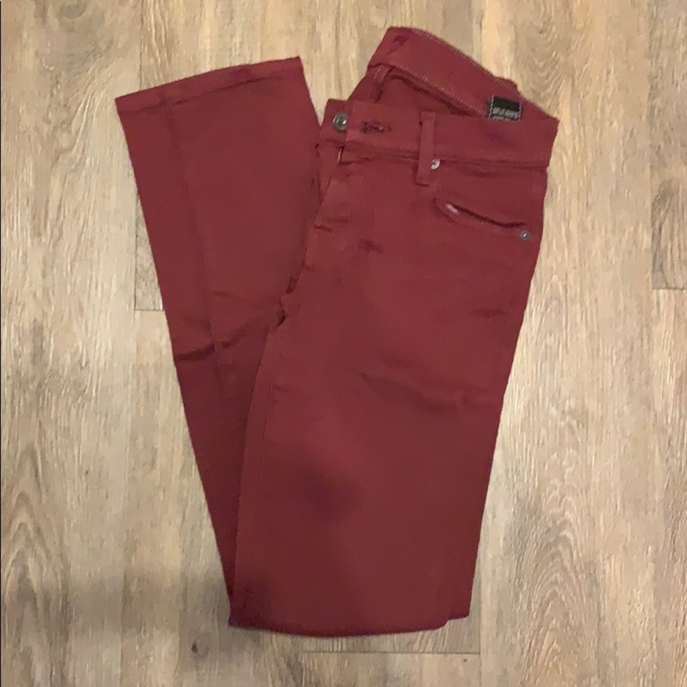 [7 FOR ALL MANKIND] Rust Skinny Jeans